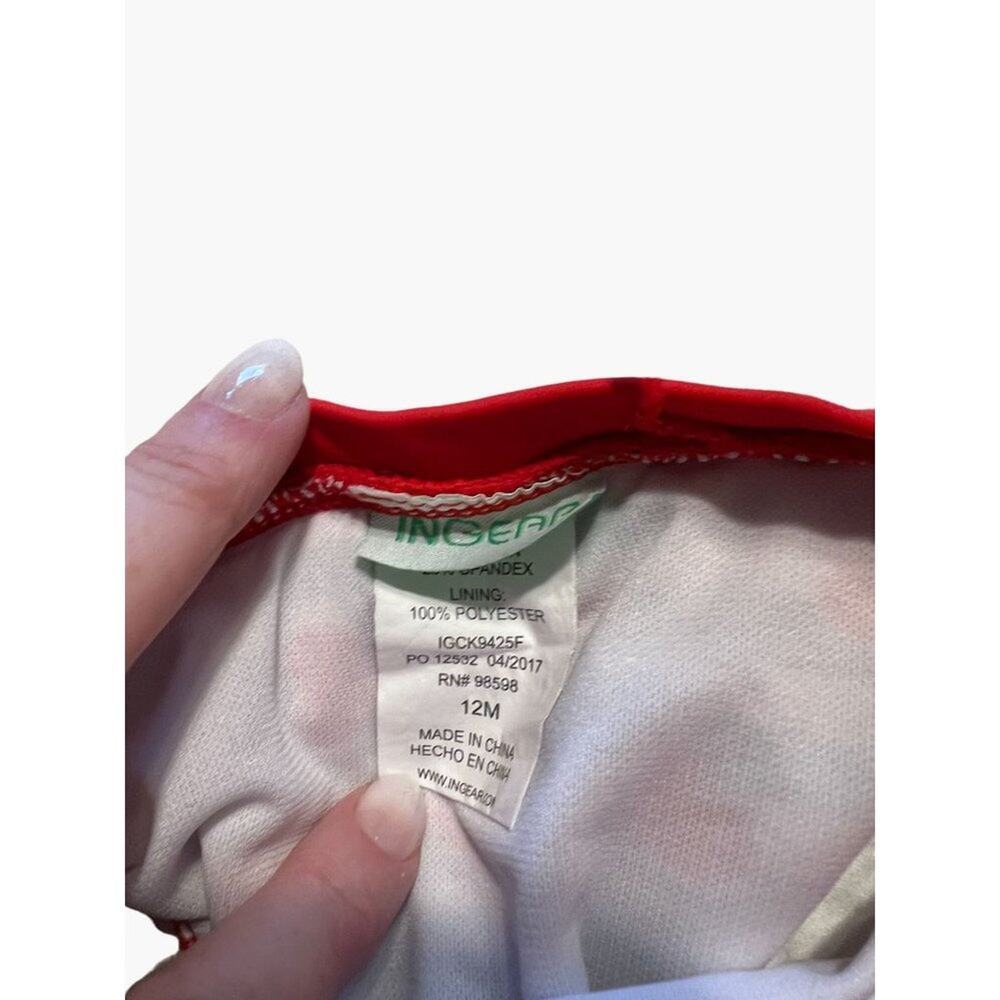 InGear Infant Girls Size 12 months Rash Guard Swim Set Long Sleeve Top Ruffle Bo - Picture 4 of 6